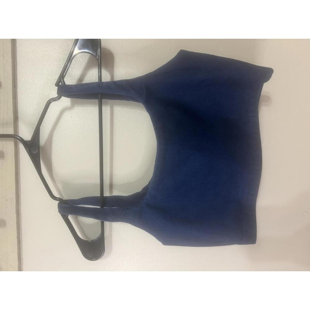 Stylish Susana Monaco Crop Top - Navy Blue XS